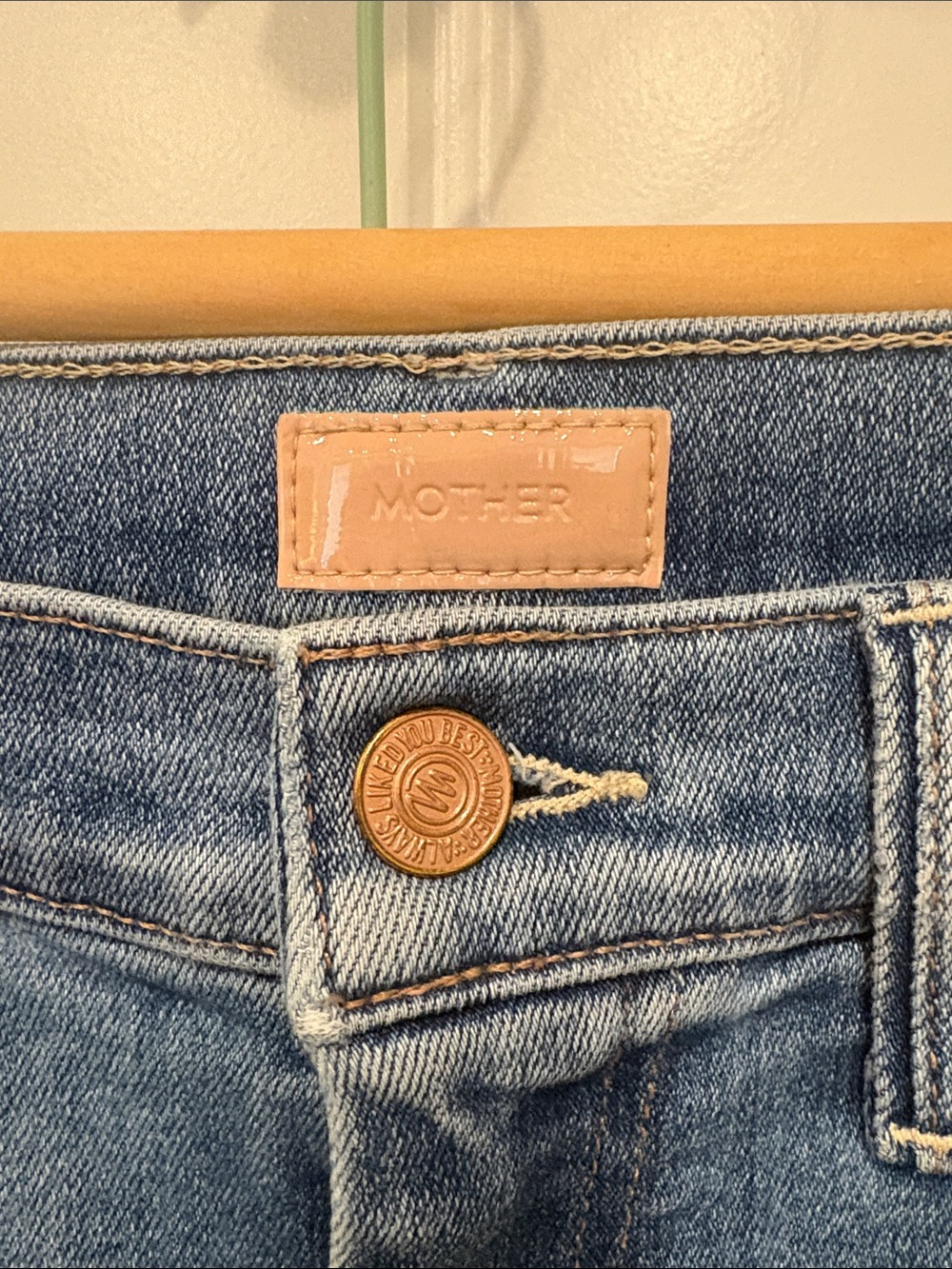 MOTHER Denim The Insider Crop Flare Raw Hem Jeans Blue Size [SIZE] - Picture 2 of 3